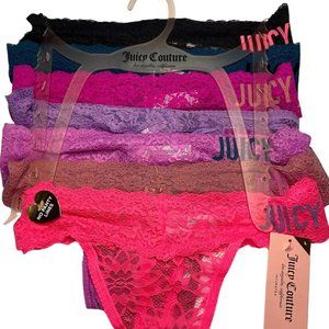 Juicy couture set of 7 lace thongs 💖